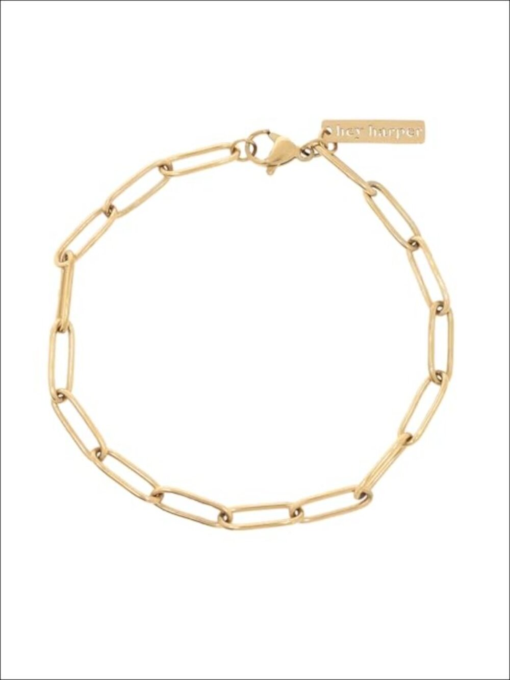 Gold Link Bracelet for Women - Dainty 14K Gold Waterproof Sweatproof Non
